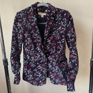 Michael Kors Black Floral Blazer Size 6